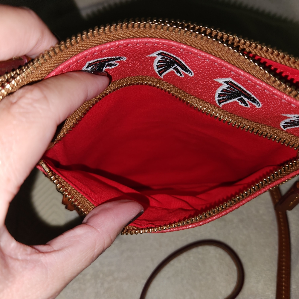 Dooney & Bourke Red Crossbody Bag with Team Logo - Picture 4 of 5